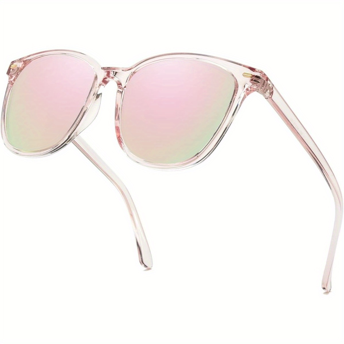 womens polarized glasses trendy square mirrored shades - Temu display picture 1
