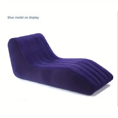 1pc portable s shaped lounge chair plush inflatable leisure comfortable sofa christmas decor