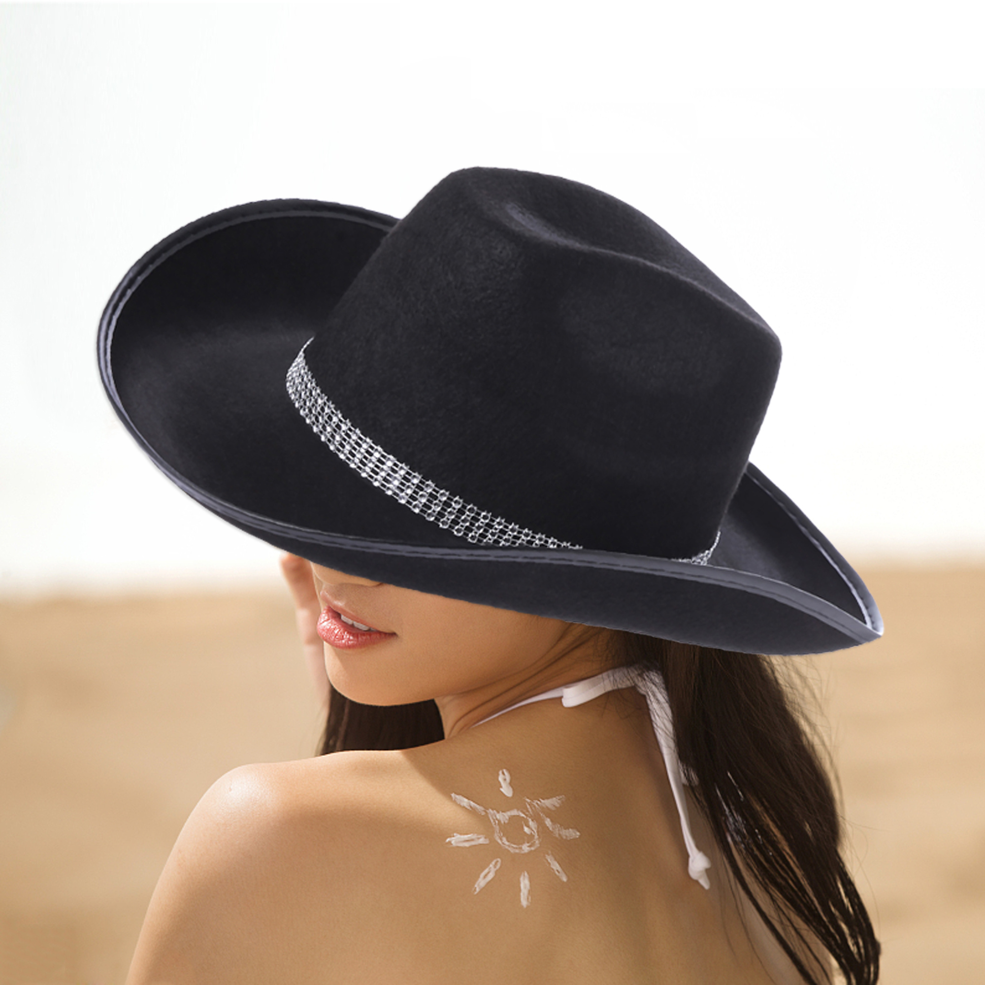 men women cowboy hats wide brim - Temu display picture 1