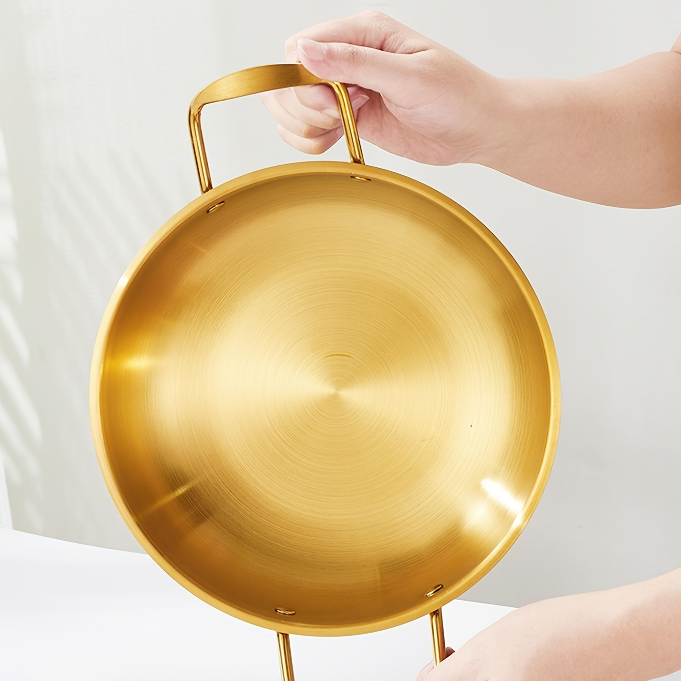 premium golden stainless steel ramen pot versatile for soup seafood durable cookware for home restaurant details 3
