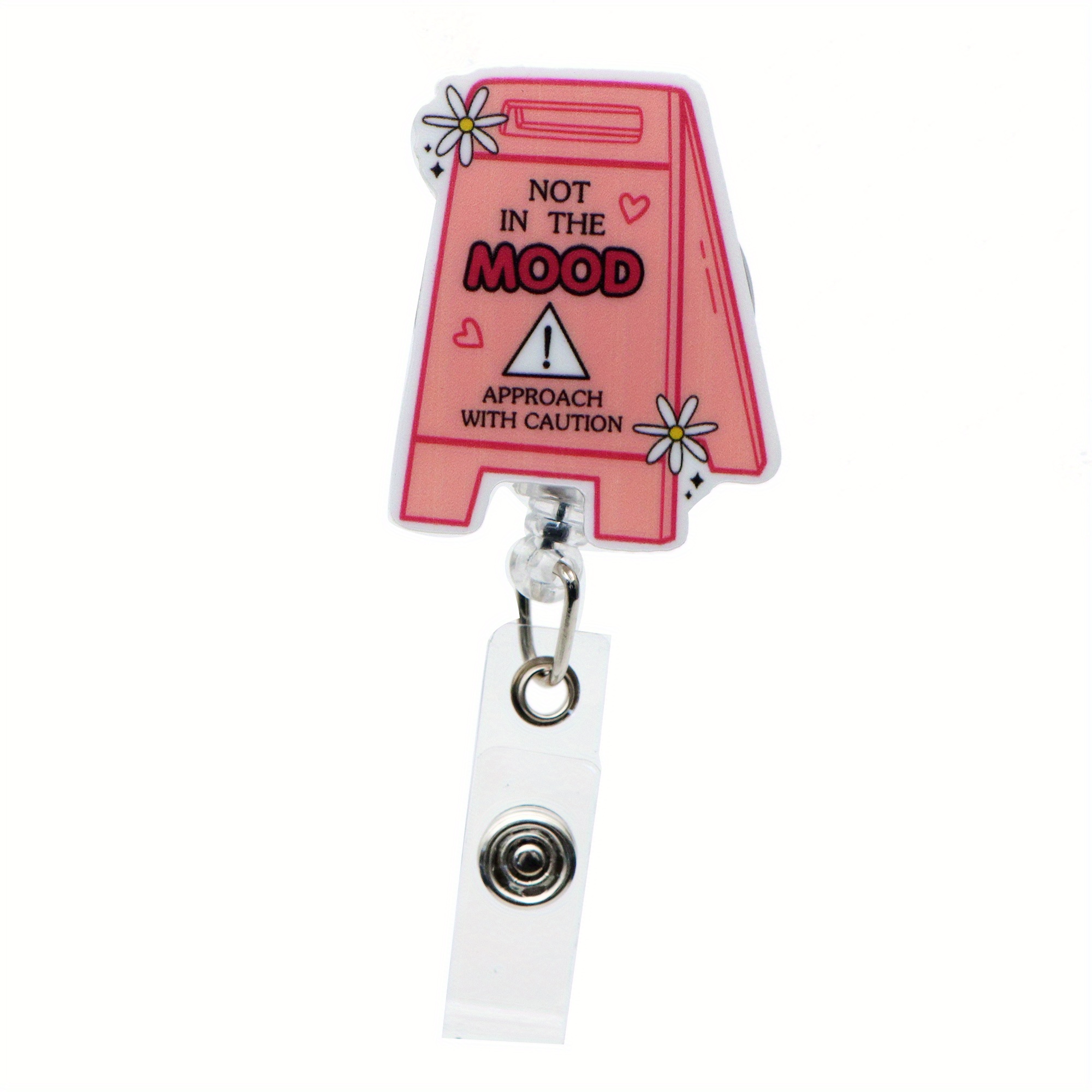 

Durable Acrylic Retractable Nurse Badge Reel - 1pc, Id & Card Holder Clip For Hospital Staff