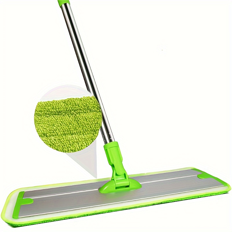 

Professional Microfiber Mop With Stainless Steel Handle - Reusable, Washable Pads & Brush, Dual-use For Wet And Dry Cleaning, Ideal For Kitchen, Bathroom Tiles, - Plastic Construction