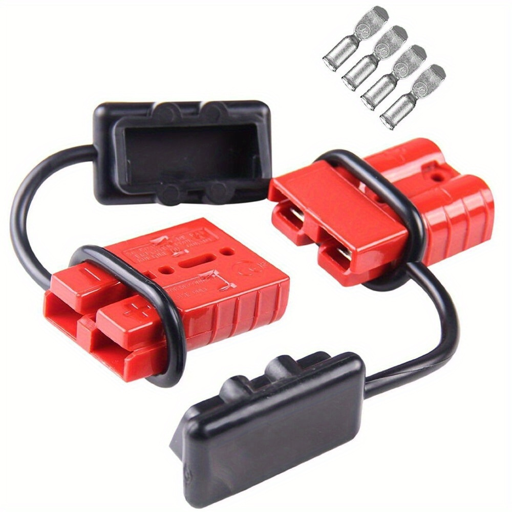 TEMU For Construction Machinery, 2x 50a Battery Quick Connect Disconnect Jumper Connectors - Durable, For Easy
