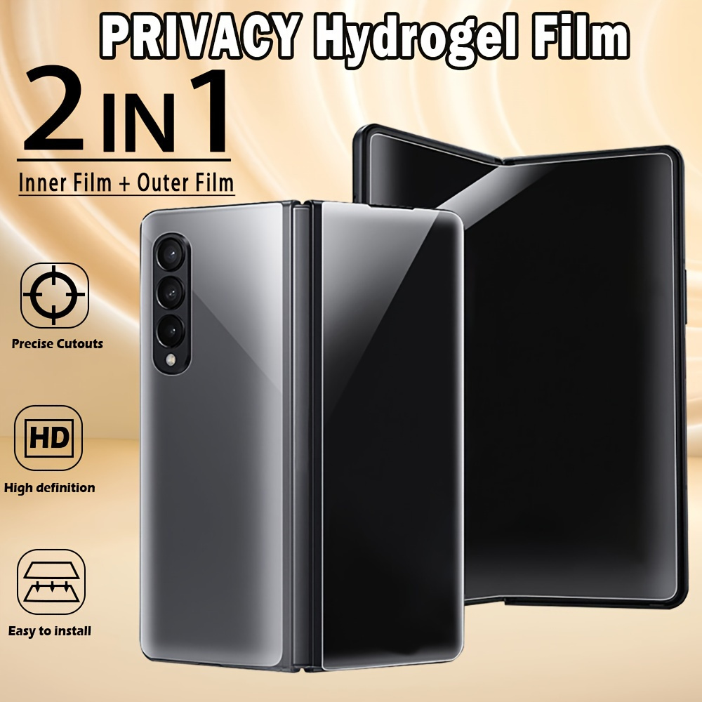 

Privacy Screen Protector For Samsung Galaxy Z Fold Series: Tpu Hydrogel Anti-spy 2-in-1 Film Set With Hd Clear Inner & Front Shield, Easy Install Guard - Perfect Gift For Special Occasions