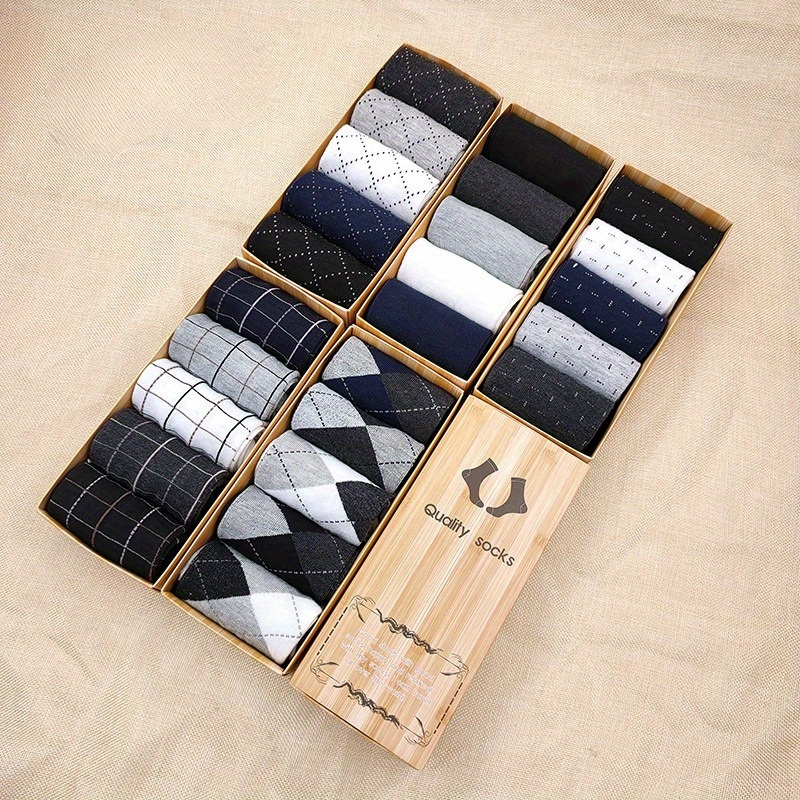 

5pairs Casual Business Socks, Breathable Comfy Sweat Absorption Sports Crew Socks, , Dress Socks, Women Men's Socks & Hosiery