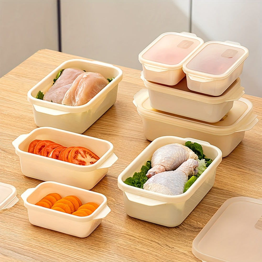 3pcs microwave safe plastic food storage containers multipurpose clip on closure square shape freezer and microwave safe for   preservation details 6