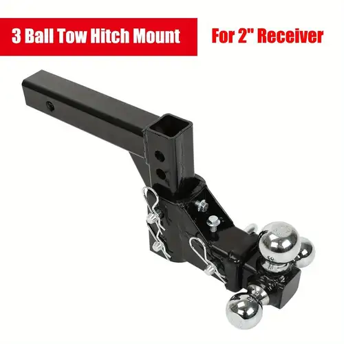 2'' Receiver Adjustable Trailer Tow Hitch 8'' Drop Rise Dual Ball W 2'' Receiver Adjustable Trailer Tow Hitch 8'' Drop Rise Dual Ball W