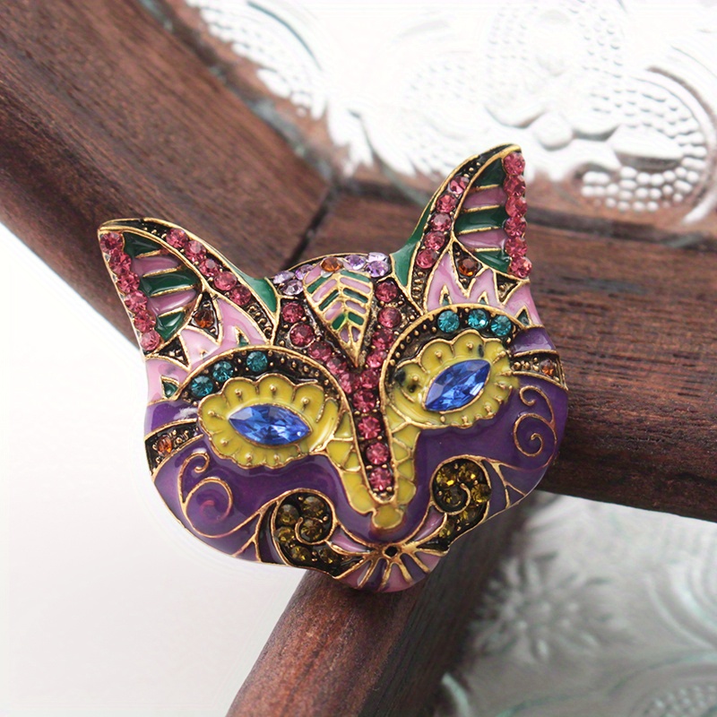 chic vintage inspired   cat brooch pin unique enamel   sparkling crystal   diamond accents   dresses sweaters ideal gift for women and girls details 1