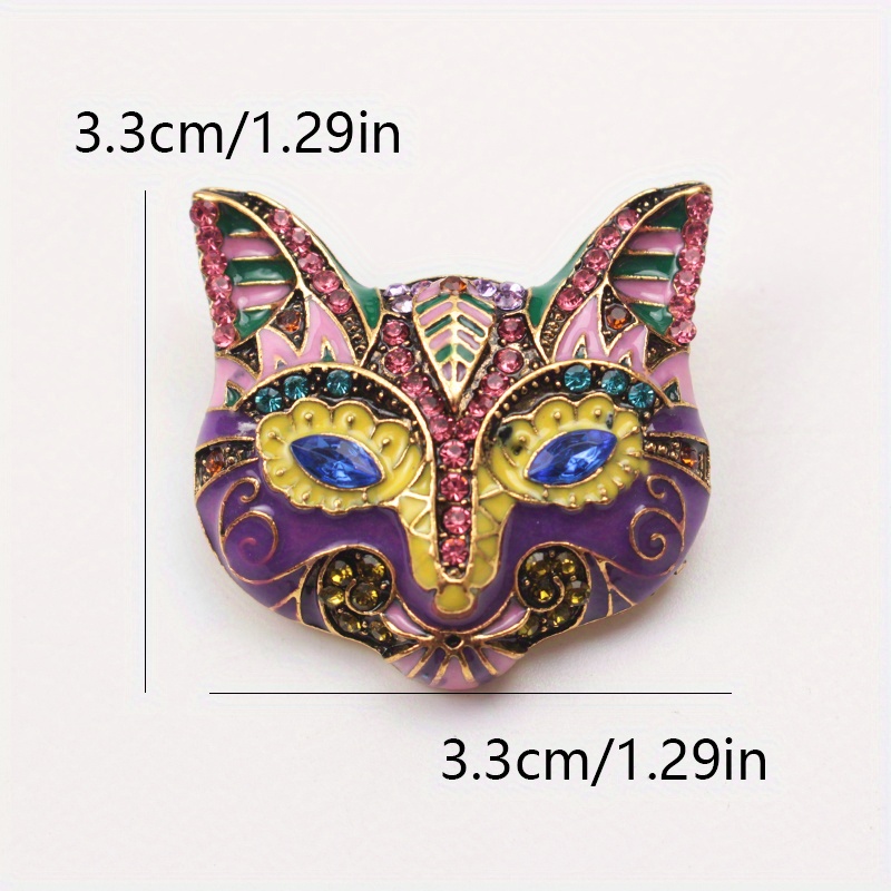 chic vintage inspired   cat brooch pin unique enamel   sparkling crystal   diamond accents   dresses sweaters ideal gift for women and girls details 3