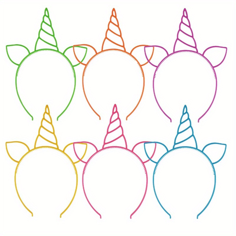 

6- Unicorn Headbands - , Plastic , - No Materials