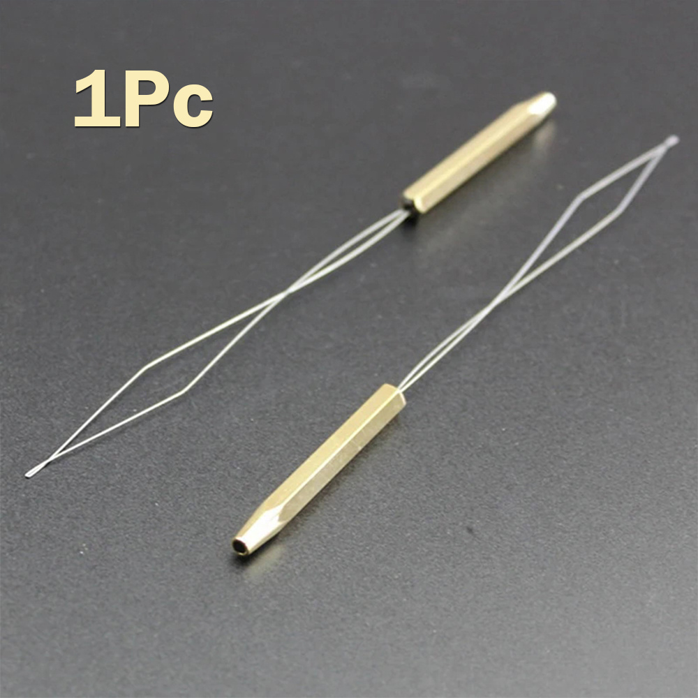 

1pc Copper Bobbin Threader For Fly Fishing Tying, Tool For Bug Binding And Knotting