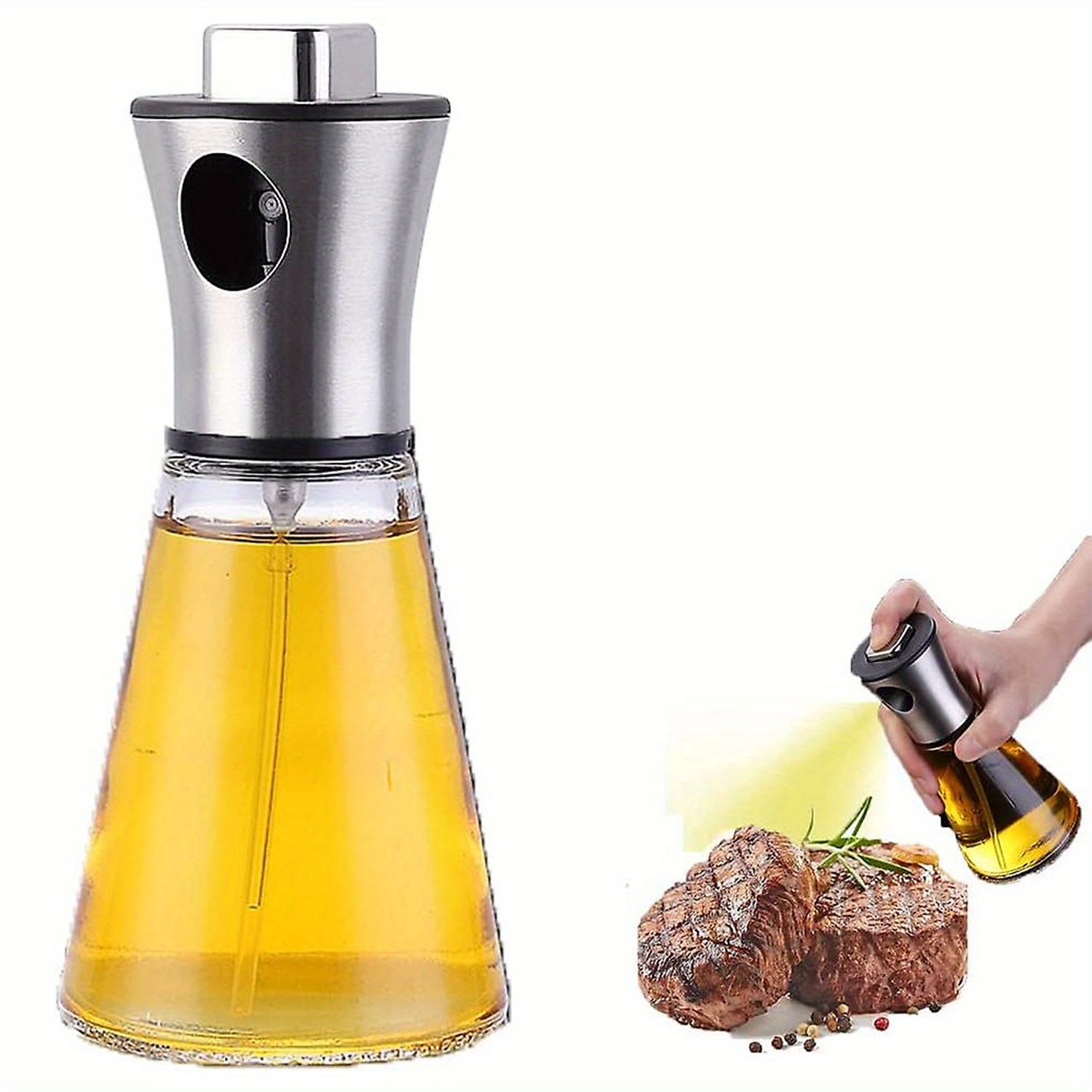 

Sharkwoods Sturdy And Heat-resistant Spray Glass Oil Bottle, A Must-have , Family Present For Cooking Enthusiasts