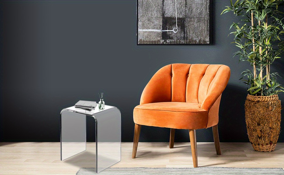 Acrylic End Table Set of 2, Clear Lucite Coffee Table, Contemporary Square Nightstand and Side Table for Living Room, Bathroom, Bedroom and Office