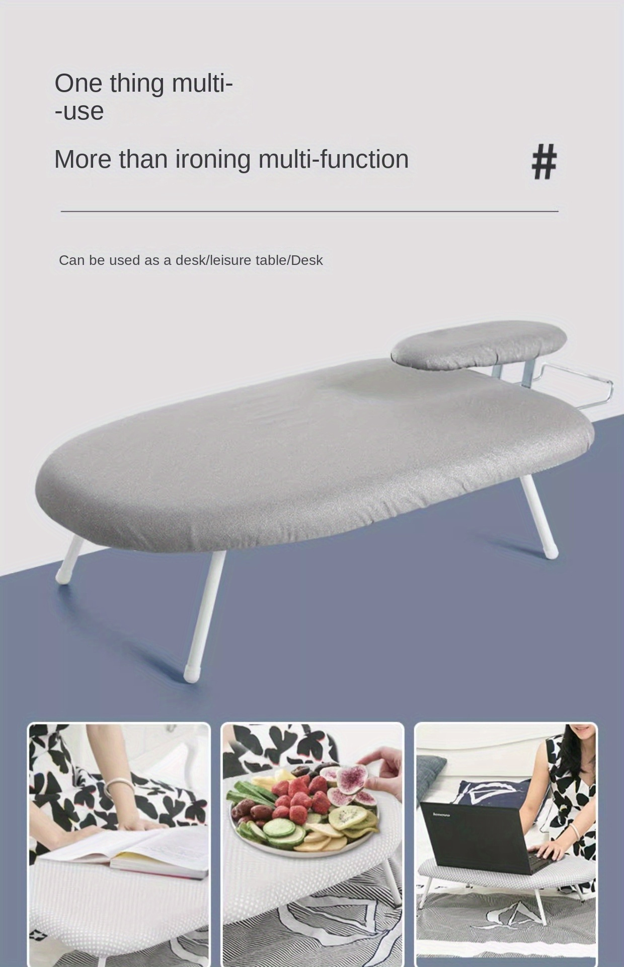 1pc professional foldable ironing board with sturdy support 23 6 x 14 5 thick cover cloth ideal for home use details 1