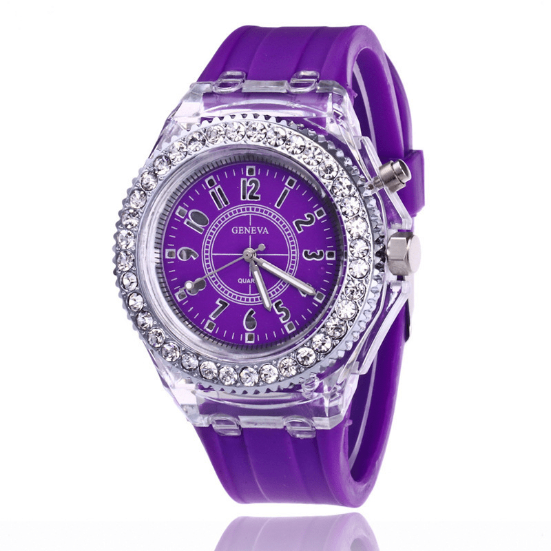 TEMU Luminous Personality Led Fashion Trend Male And Female Student Couple Jelly Quartz Watch Inteligente