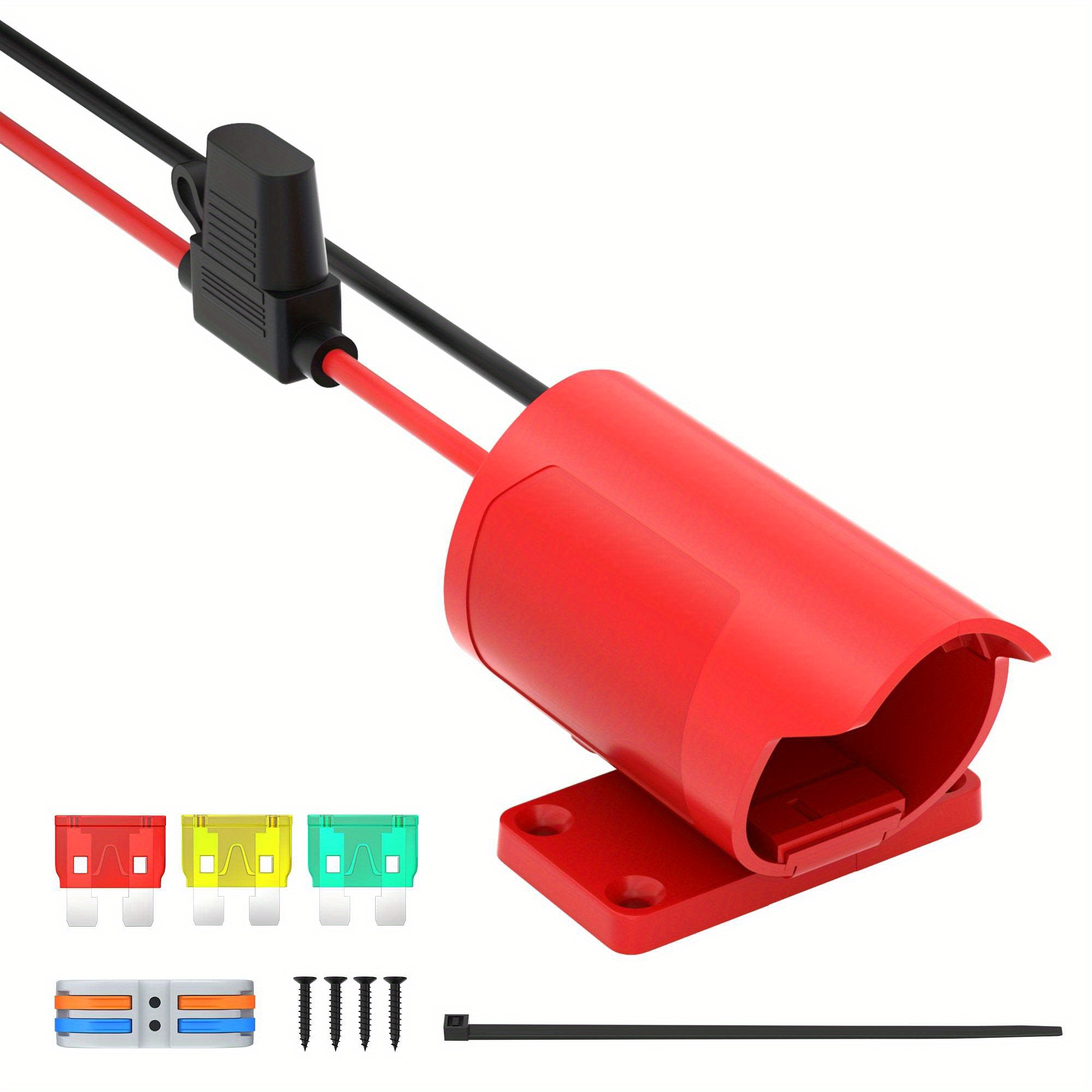 

M12 Battery Adapter For Adapter Battery Adapter 14 Gauge Wire With Fuses And Connectors For Diy Rc Trucks Toys Robotics