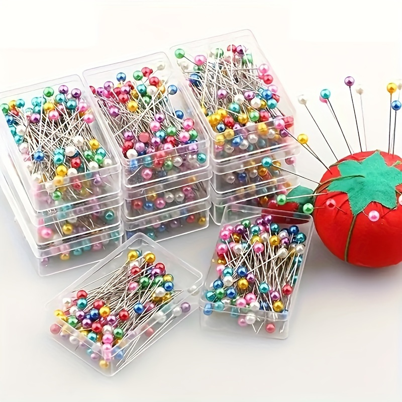 

Bulk Pack Of 100 Large Head Pins With Beaded Ends For Diy Crafts And Sewing Projects - Mixed Colors