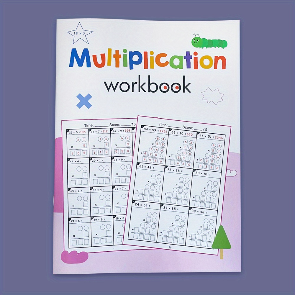Workbook For Practicing 2-digit Multiplication | Over 300 Detailed Math Exercises | Worksheets For (ages 3+) | Daily Math Activities & Supplement For Homeschooling