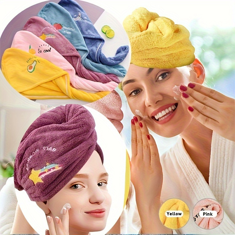 

[customer ] Microfiber Hair Towel Wrap For Women - Quick Dry, Absorbent With Cute Cartoon Design, Fade-resistant, Hand Wash Only