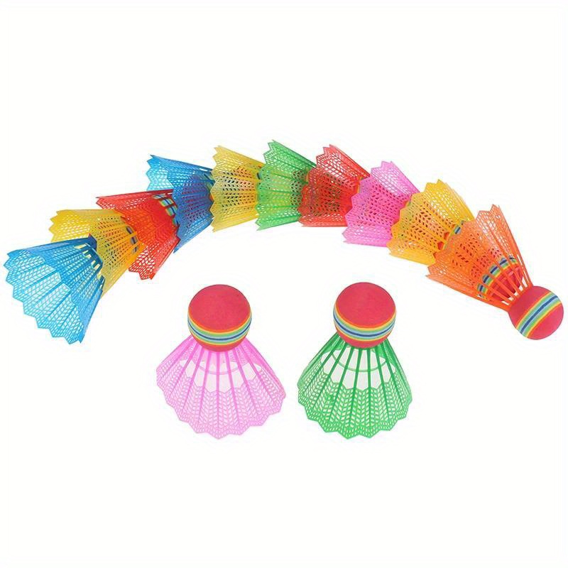 5 pack mixed color badminton shuttlecocks durable pa nylon lightweight easy to track ideal for outdoor   complete badminton set details 3