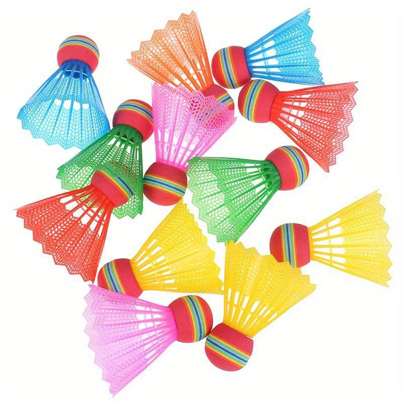 5 pack mixed color badminton shuttlecocks durable pa nylon lightweight easy to track ideal for outdoor   complete badminton set details 2