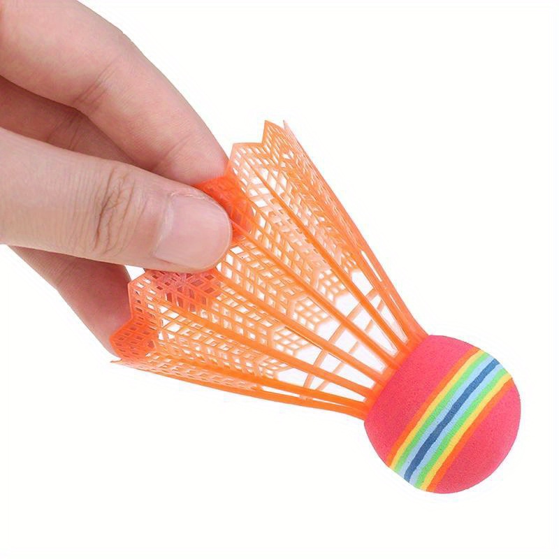 5 pack mixed color badminton shuttlecocks durable pa nylon lightweight easy to track ideal for outdoor   complete badminton set details 11