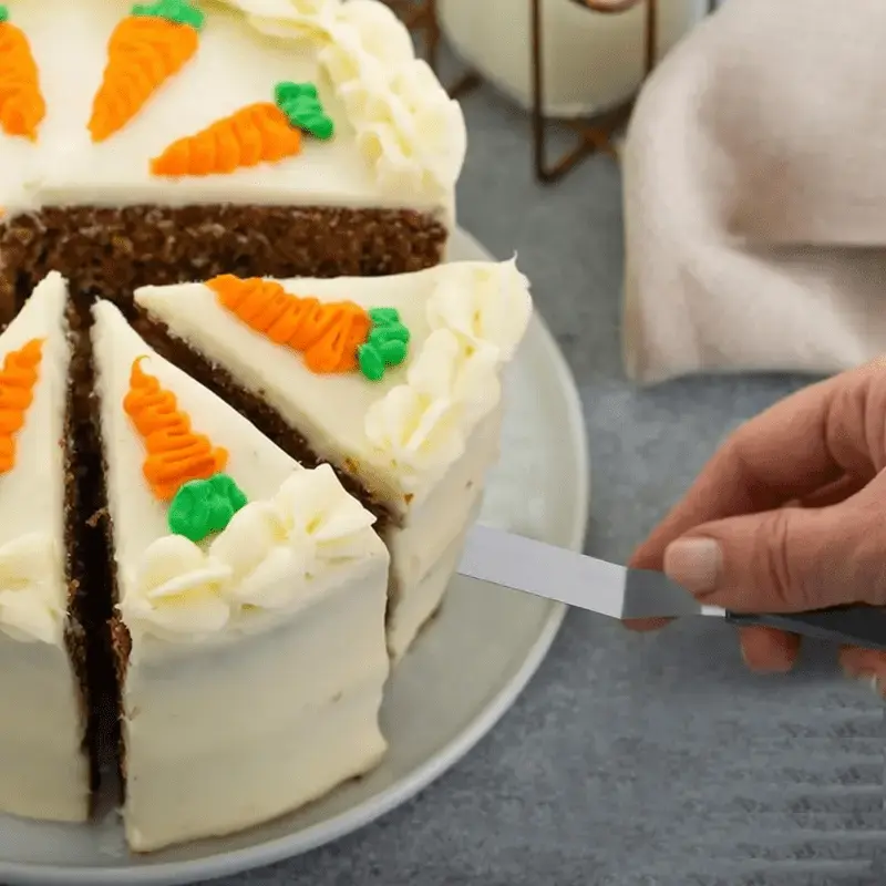 1pc heavy duty professional bakery spatula stainless steel palette knife with edge for smooth frosting decorating cakes cupcakes easy clean baking tool for home commercial kitchens halloween wedding birthday cakes durable pastry decorating knife cake baking supplies ergonomic handle blade dessert makers Product details 7