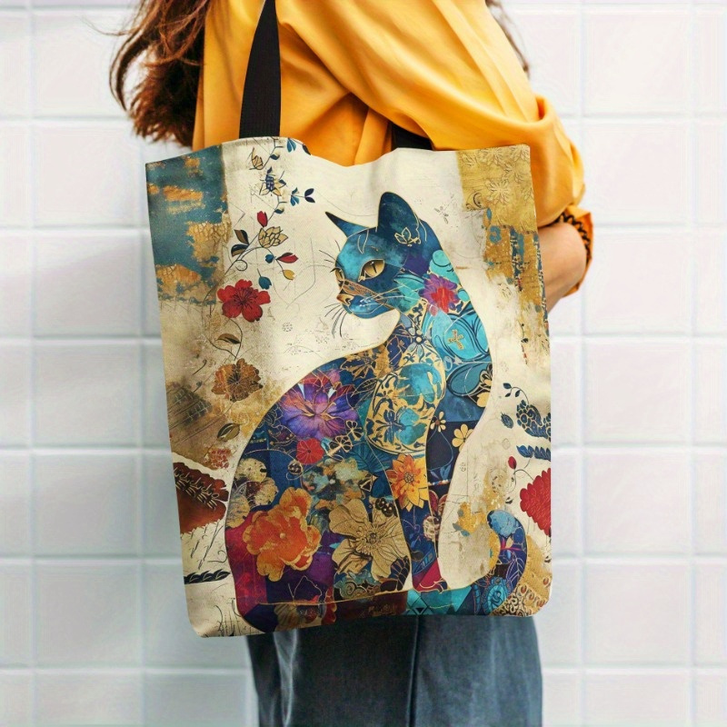 

Cat Tote Bag, Spacious And Shoulder Bag, For , Grocery Shopping, And