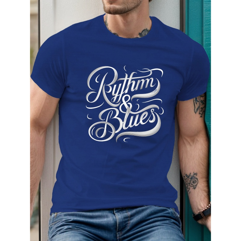 

T-shirt Rhythm & pour Hommes - Manches Courtes Décontractées, Polyester Respirant, T-Shirt de Mode d'Été