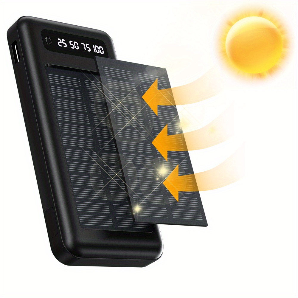 

Super 10000mah 4 Output Portable Charger Solar Power Bank For Cell Phone