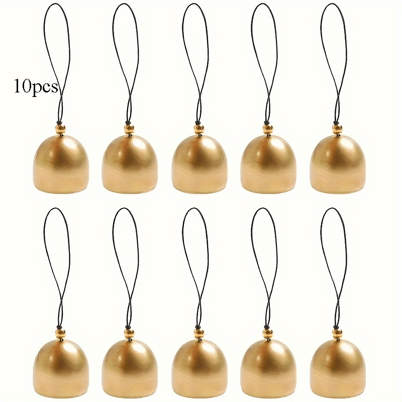 

10pcs Vintage Craft Bells, Uncharged Decorative Metal Bells For Wind Chimes, Pet Training, Christmas And Holiday Decorations