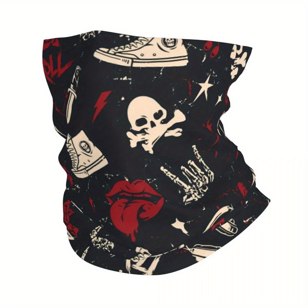 

Men's Lightweight Rock & Roll Bandana - Casual Neck Gaiter Scarf With Stretchy Spandex/polyester