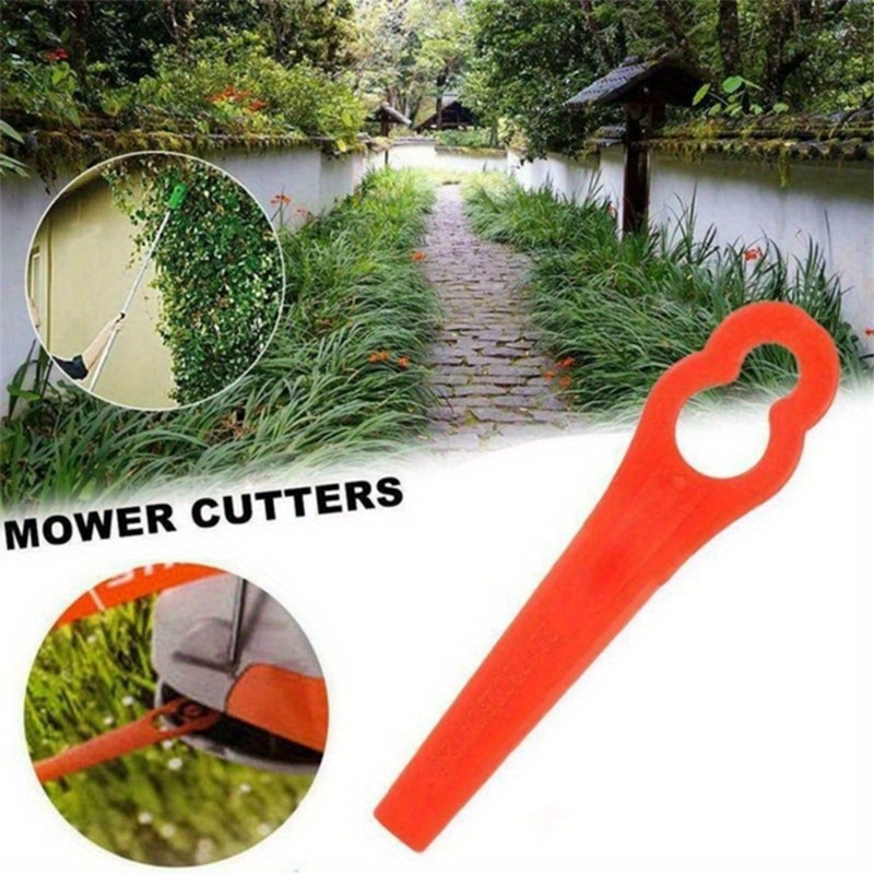 

100pcs Lawn Mower Blades - Plastic Cutting Blades For Electric & Gas-powered Trimmers, Compatible With Most Lawn Mowers, Garden Tool Accessories