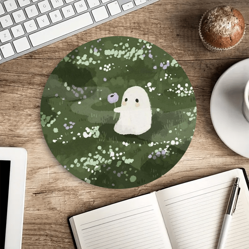 

Cute Mouse Pad - 7.87" Round Desk Mat With Non-slip Rubber Base & Stitched Edge, Perfect For Office Or Home, Ideal Birthday Gift For Boyfriend/girlfriend