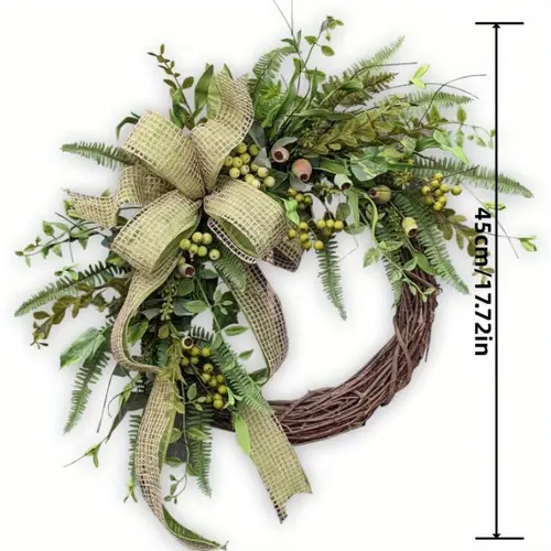 17 72 handcrafted artificial eucalyptus wreath with white berries and greenery accents ideal for front door home outdoor decor wedding and seasonal display seasonal home decor natural look wreath silk eucalyptus leaves outdoor decorations