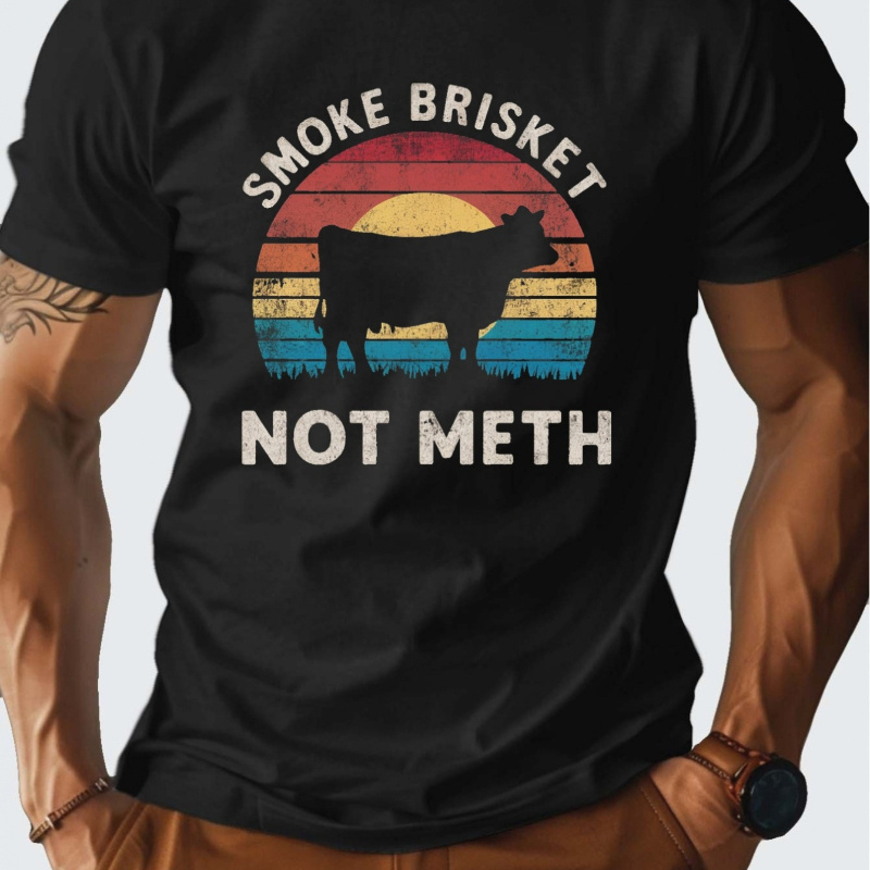 

Smoke Brisket Not Men's Cotton T-shirt, Comfortable Fit