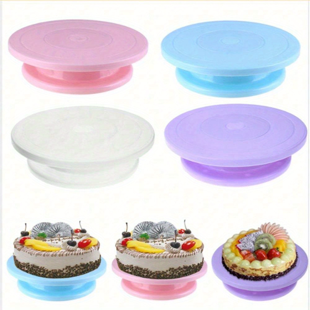 

Pink Cake Turntable For Baking And Decorating - Plastic Revolving Stand, Essential Kitchen Tool