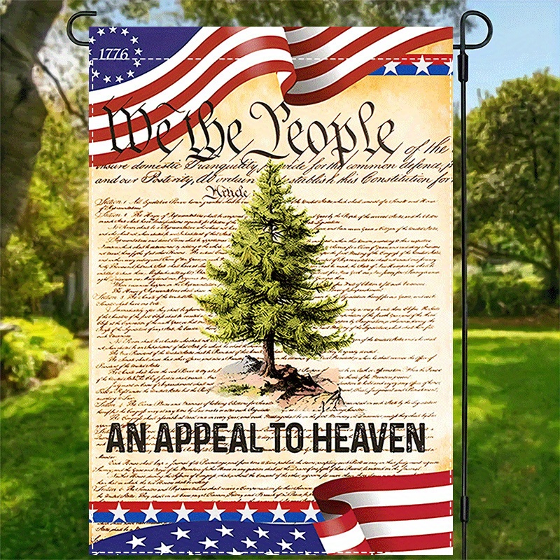 

Ross 1776 We The People Pine Tree Flag: An Appeal To Heaven - 12x18 Inch Double-sided Waterproof Garden Flag For Indoor/outdoor Use