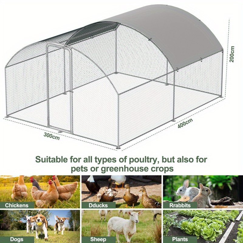 Free Enclosure Xl , 3x2x2m/3x4x2m Galvanized Steel Free Poultry , For Pet