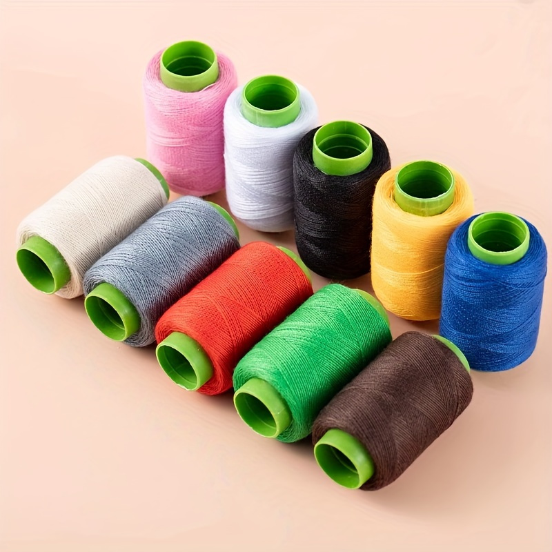 

10-pack Mixed Colors 100% Polyester Sewing Thread - Versatile For Hand Stitching & Machine Use, Durable Multipurpose Yarns