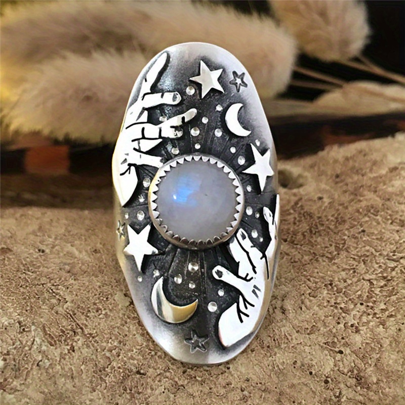 

1 Pcs Hot Sale Planet Cloud Mist Ring Men Vintage Ring Punk Ring