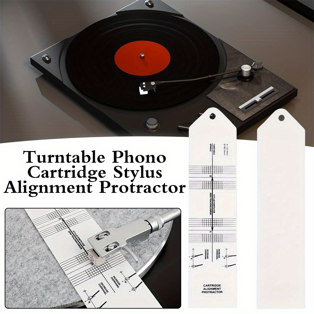 

Uncharged Pp Material Turntable Stylus Alignment Ruler, Record Player Cartridge Calibration Scale, With 180° Design, For Phono Needle Adjustment Tool