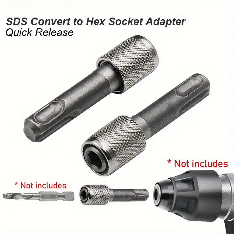 

2pcs Sds To Hex For , Metal Screwdriver Bit Insertion