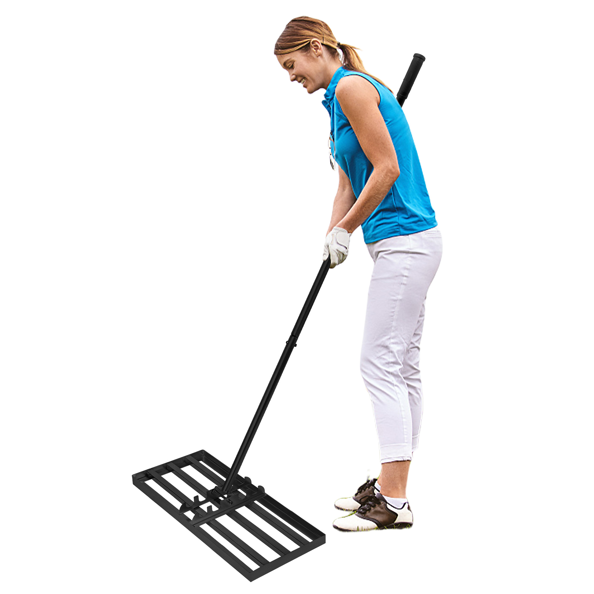 Lawn Squeegee Stainless Steel Lawn Squeegee, For Sand Pulling Leveling Rake, Lawnleveling Golf Garden Grass Tool Backyard Lawn Pusher, 25 X 76 Cm