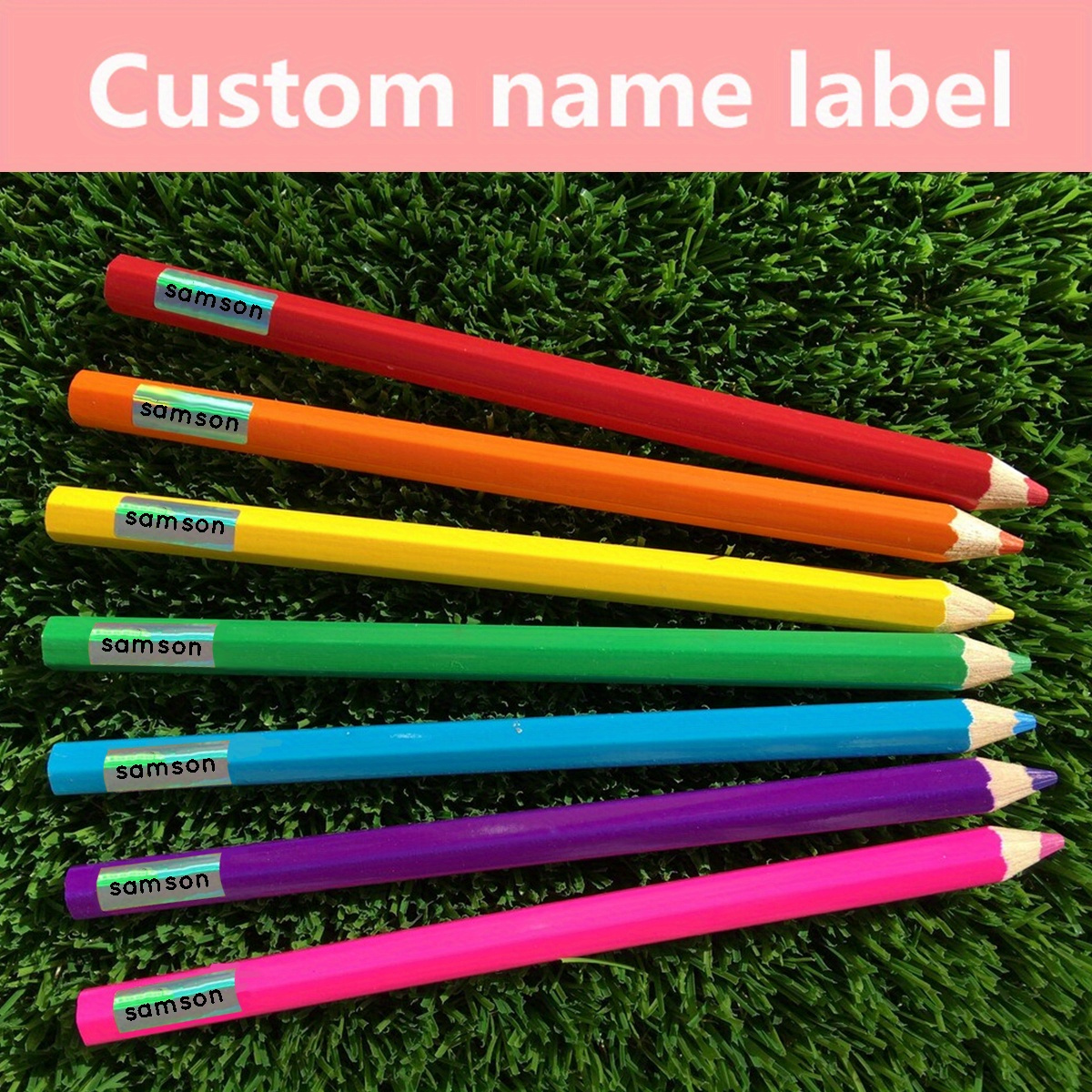 

60/120/180/240pcs Custom Name Laser Stickers Waterproof Customize Office Tag Personalized Labels School Stationery Water Bottle Lunch Box Sticker