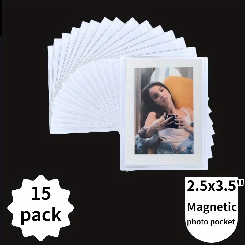 

15pcs For Refrigerator, 2.5x3.5 - Rectangle , For Polaroid & Wallet Photos, For & Display