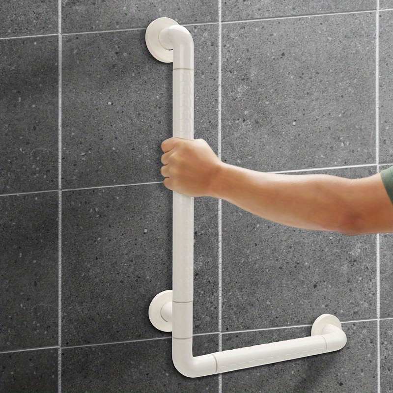 TEMU Grab Rail Bathtub Shower Safety Handrail Shower Safety Aid For Bath Stainless Steel White 60 X 40 Cm Bathtub Handle Non-slip