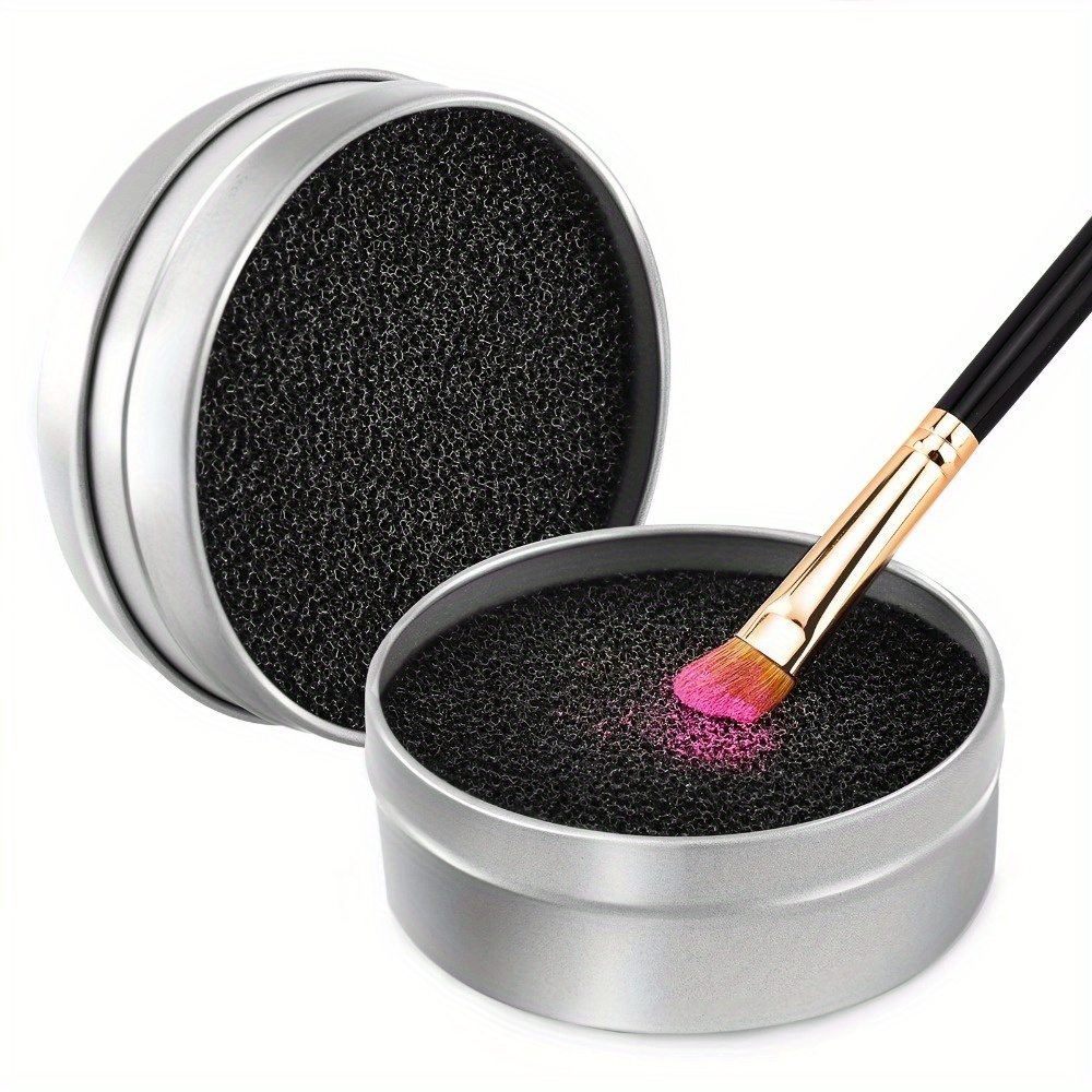 

1pc Quick-dry Makeup Brush Cleaner Sponge - Removal For & Eyeliner, 2.36in, Fragrance-free, No Battery Required