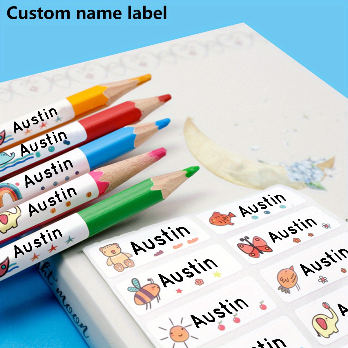 

Custom Name Stickers: Waterproof Personalized Labels For Kids - Variety Patterns, Animal Tags, And School Stationery