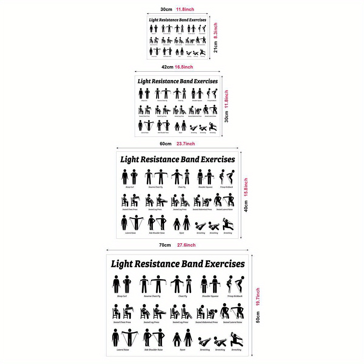 Exercise Band Workout Guide Canvas Poster Art Temu Malaysia